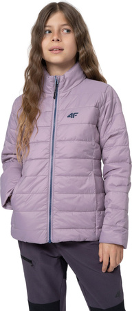 Kurtka puchowa dla dziewczynki 4F fioletowa 4FJSS23TDJAF073 52S