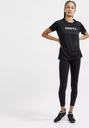 Damska koszulka Craft CORE UNIFY LOGO TEE W czarny rozmiar S