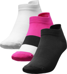 Skarpety damskie 4F czarne, fuksja, białe H4L22 SOD002 20S 55S 10
