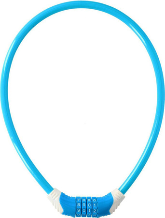 Zapięcie rowerowe Dunlop spiralne na szyfr 10 mm x 65 cm niebieskie 1042817