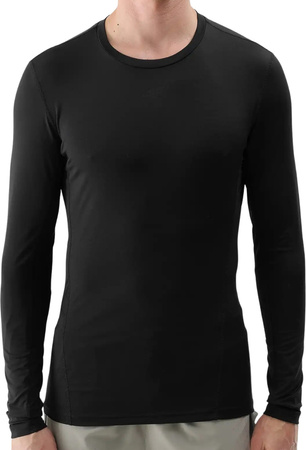 Koszulka męska Longsleeve 4F M372 czarna 4FWSS25TFLOM372 20S