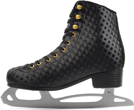 Łyżwy figurowe damskie klasyczne sznurowane SMJ sport Exclusive czarne