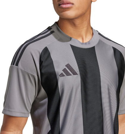 Koszulka męska adidas Striped 24 Jersey szaro-czarna IW2145