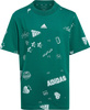 Koszulka dla dzieci adidas Brand Love Allover Print zielona IA1562