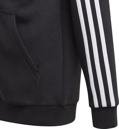 Bluza dla dzieci adidas Essentials 3-Stripes Hoodie czarna GQ8900