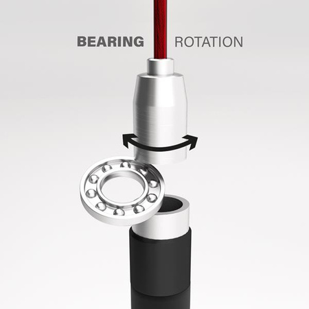 Szybka skakanka Hms Premium SK60 czarno-czerwona 2780 mm