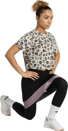 Koszulka damska adidas Workout Essentials Print AOP panterka JY4604