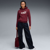 Bluza damska z kapturem kangurka Puma ESS No.1 Logo Hoodie FL bordowa 682389 96