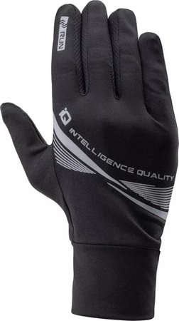 Rękawiczki do biegania IQ Siena odblaskowe czarne rozmiar S/M
