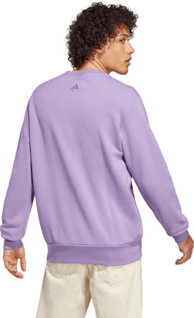 Bluza męska adidas Essentials French Terry Big Logo fioletowa IC9327