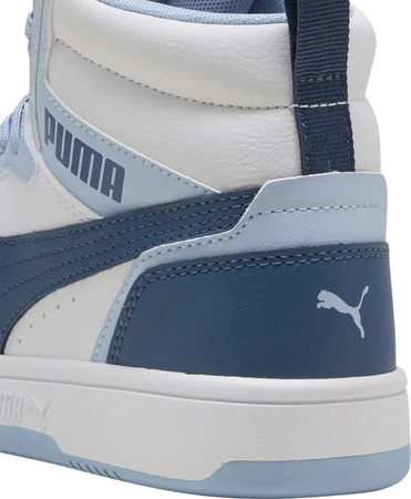 Buty dla dzieci Puma Rebound V6 Mid biało-niebieskie 393831 32