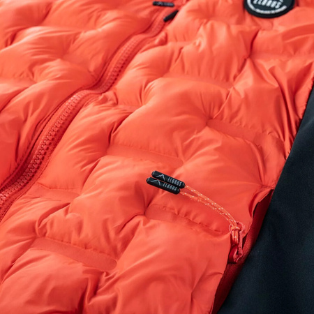 Dziecięca kurtka przejściowa softshell z ociepleniem pikowana Elbrus Emini Tb pomarańczowo-czarna rozmiar 164