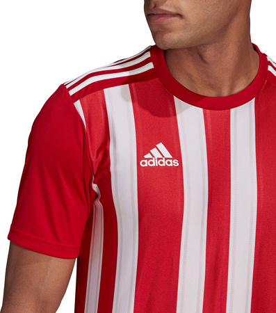 Koszulka męska adidas Striped 21 Jersey czerwono-biała GN7624