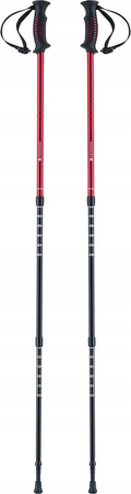 Kije kijki trekkingowe Ferrino GTA 60-135 cm czerwone
