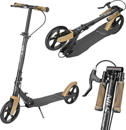 Hulajnoga miejska z hamulcem składana Nils Extreme HM183 złota