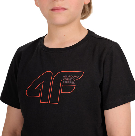 Koszulka dla chłopca 4F M2417 czarna 4FJWAW25TTSHM2417 20S