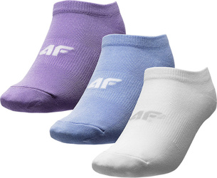 Skarpety dla dziewczynki 4F białe, niebieskie, fioletowe HJL22 JSOD003 10M 34S 52