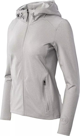 Damska bluza rozpinana z kapturem treningowa IQ Taiga jasno-szara rozmiar XS