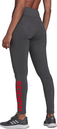 Legginsy damskie adidas Loungewear Essentials szaro-czerwone HD1770