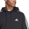 Bluza męska adidas Essentials French Terry 3-Stripes Hoodie czarna IC0435