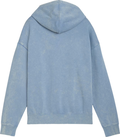 Bluza damska z kapturem kangurka Puma ESS Elevated Relaxed Wash Hoodie niebieska 688103 34