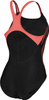 Damski Strój Kąpielowy Women's Swim Pro Back Graphic  black-fluo red rozmiar 40