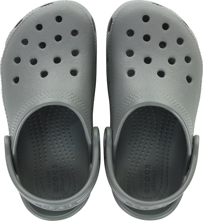 Chodaki sandały klapki dla dzieci Crocs Kids Toddler Classic Clog szare 206990 0DA