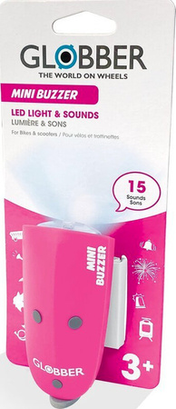 Globber Mini Buzzer lampka LED klakson / 530-110 DE1 różowy