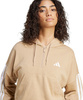 Bluza damska Essentials 3-Stripes French Terry Hoodie Quarter Zip beżowa JX7676