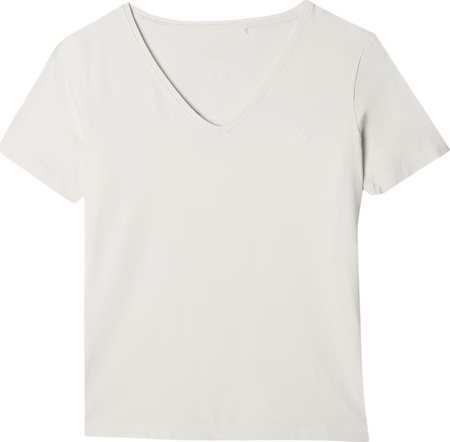 Koszulka damska 4F F1649 kremowa 4FWAW24TTSHF1649 12S