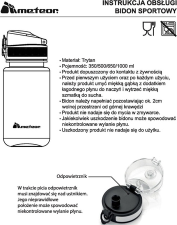 Bidon Meteor 500 ml granatowy 74588