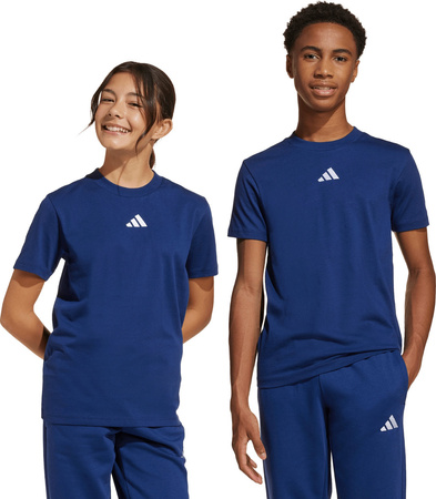 Koszulka dla dzieci adidas Essentials Tee 160 granatowa JY0613