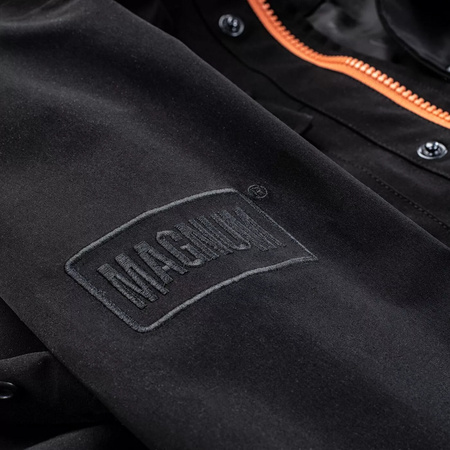 Męska kurtka płaszcz z kapturem wodoszczelna przejściowa Magnum Ursus czarna rozmiar M