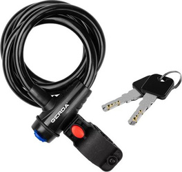 Zapięcie rowerowe Gerda długa pętla, korpus okrągły FLEX MAX 1800/12T czarne 0SFL0180012 06T2XP