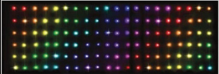 Lampki choinkowe kurtyna świetlna zewnętrzna/wewnętrzna 120 diod LED z pilotem RGB 300x60cm