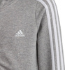 Bluza dla dzieci adidas Essentials 3-Stripes Full-Zip Hoodie szara IC3635