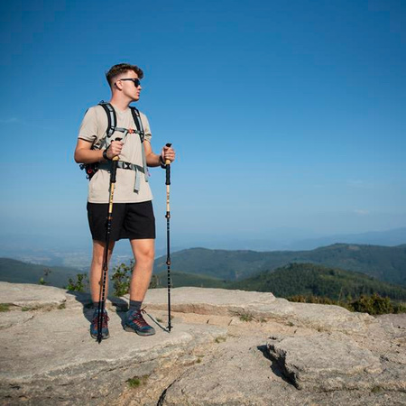 Kijki trekkingowe Nils Bambusowe TK8606 regulowane 62-135cm