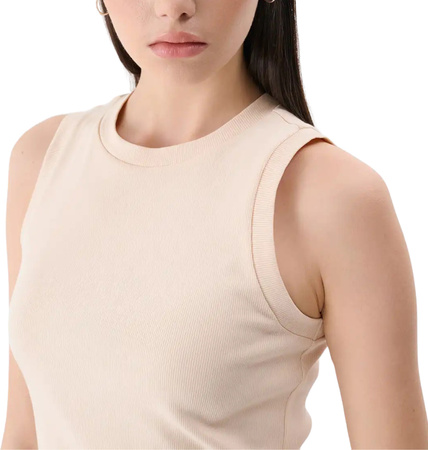 Koszulka damska 4F F132 beżowa 4FWMM00TSLEF132 083S