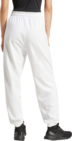 Spodnie damskie adidas Essentials Small Logo French Terry Cuffed białe JD9923