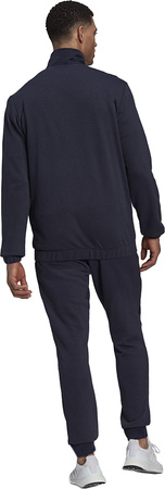 Dres męski adidas Satin French Terry Track Suit granatowy HI5396