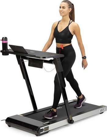 Bieżnia elektryczna z biurkiem Hms LOOP12 Multi Czarna