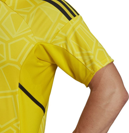 Koszulka męska adidas Condivo 22 Goalkeeper Jersey Short Sleeve żółta HF0138
