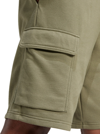Spodenki męskie adidas Essentials Feel Cozy French Terry Cargo zielone JE6292