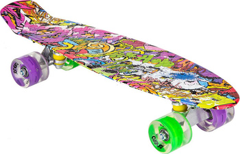 Deskorolka plastikowa 22' Enero Graffiti Led 1030852