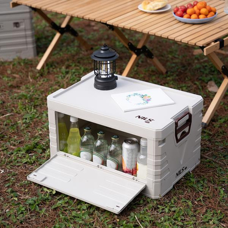 Składana skrzynia kempingowa turystyczna z pokrywą 50l Nils camp NCB4004