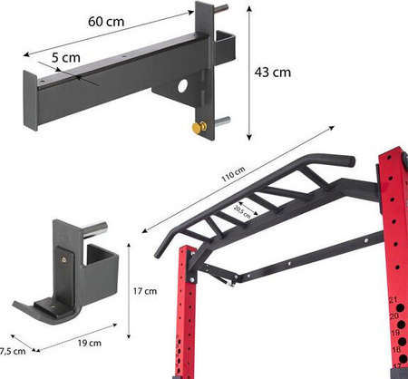 Klatka treningowa składana red HMS klt23
