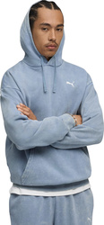 Bluza męska Puma ESS Elevated Relaxed Wash Hoodie niebieska 688049 34