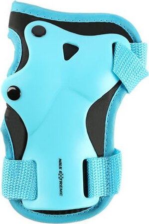 Zestaw ochraniaczy kolana łokcie nadgarstki na rolki deskorolkę hulajnogę Nils Extreme H704 niebieski rozmiar L