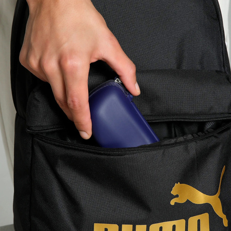 Plecak sportowy szkolny miejski Puma Phase czarno-złoty 91164 03