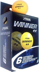 Piłeczki do ping ponga tenisa stołowego Stiga Winner ** żółta szt